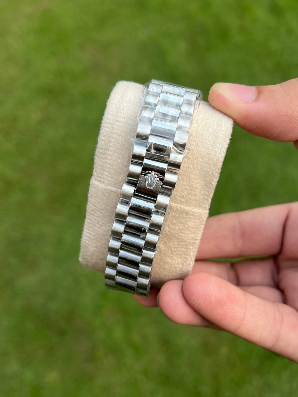 Blue Dial with Silver Chain