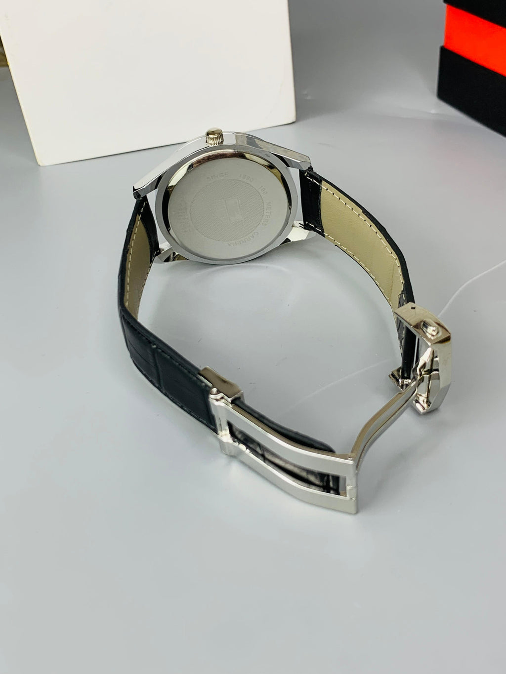 Day & Date Working Leather Strap Watch