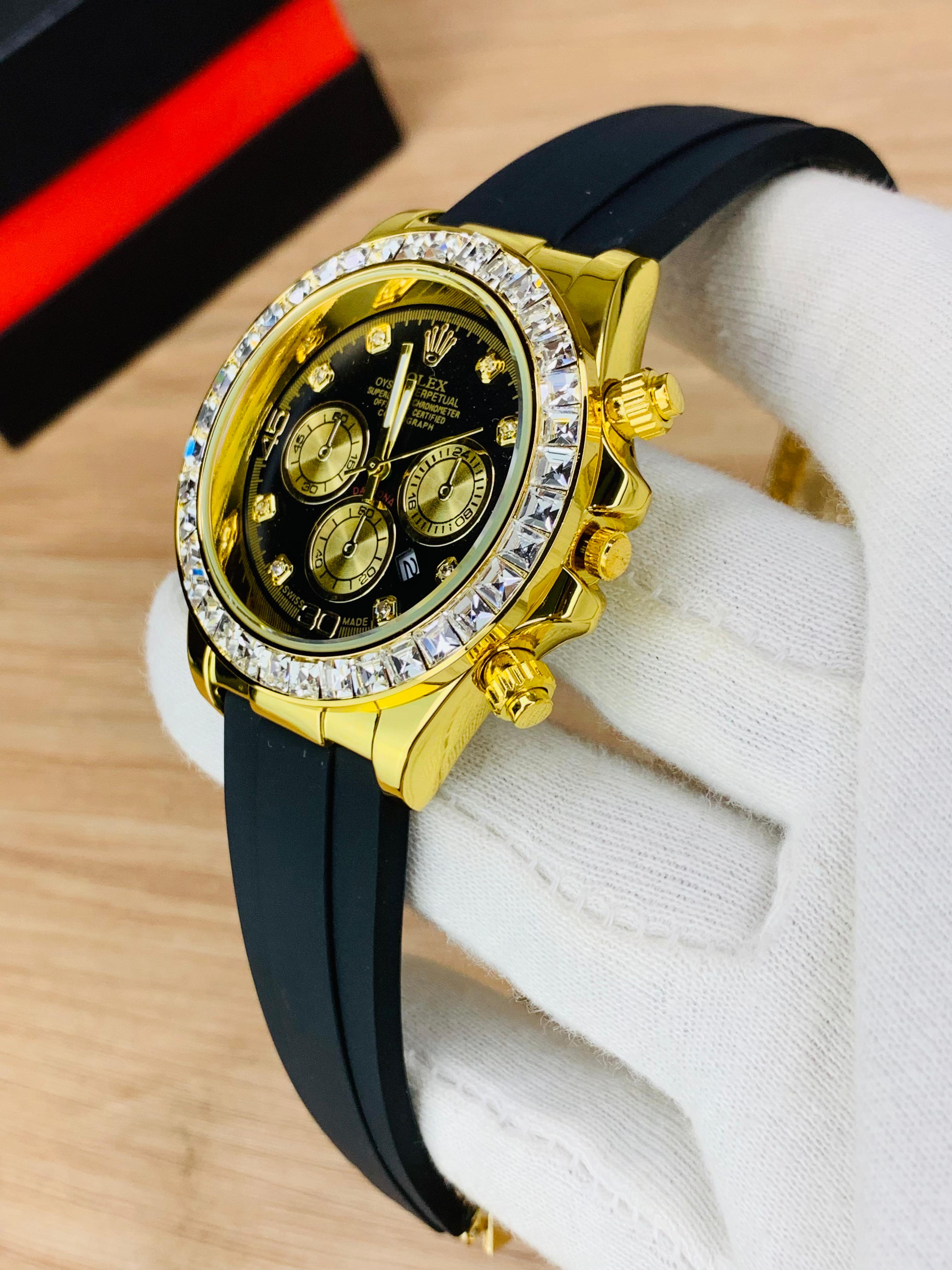 Stone Embedded Daytona Strap Model