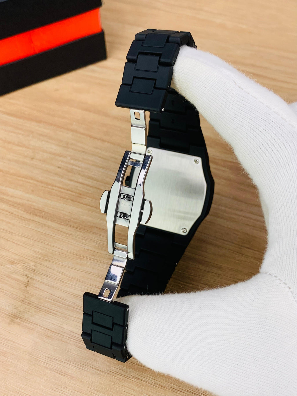 Arabic Dial Black Aura Watch | 45 grams - Fibre Body